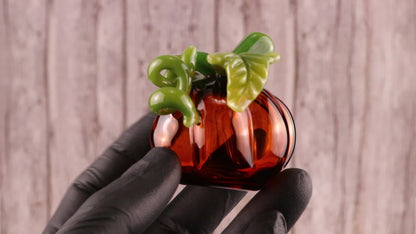 Glass Pumpkin #6 | Fall Pumpkin Glass Art | Handmade Borosilicate Pumpkin | Autumn Home Decor | Limited Edition OOAK Pumpkin