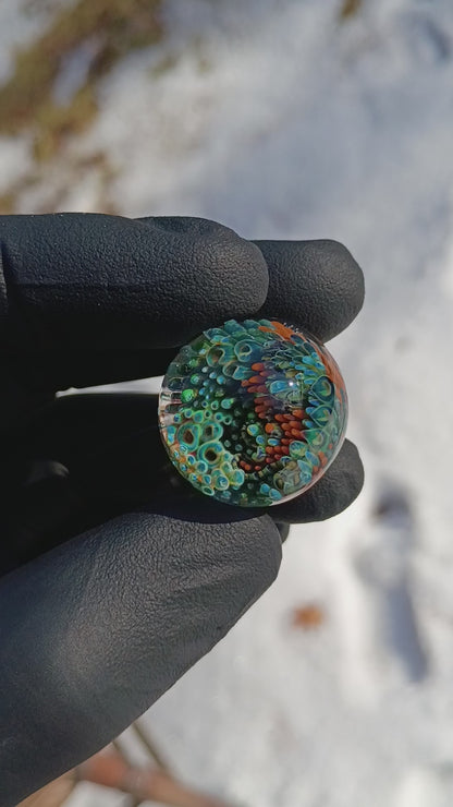 Deep Ocean Glass Marble Set | 4-Piece Handblown Borosilicate Collection