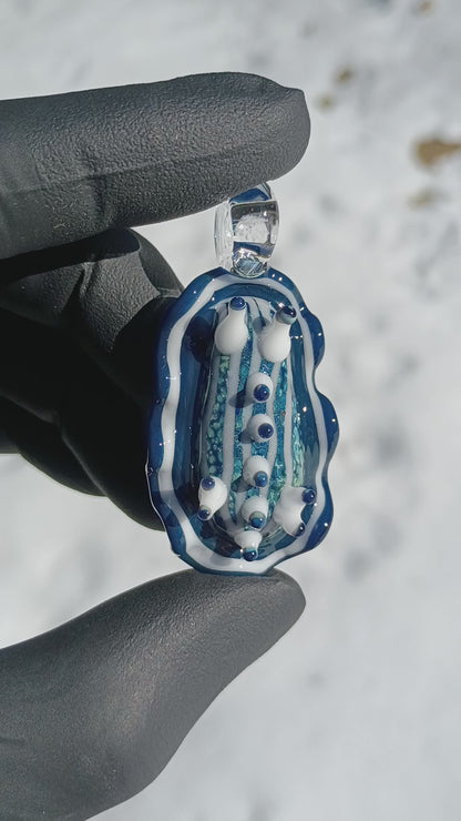 Glass Reef Nudibranch | Sea Slug Pendant Necklace | Saltwater Ocean Inspired Jewelry | Festival Beach Art Gift