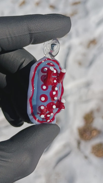 Borosilicate Nudibranch Necklace | Glass Sea Slug Pendant | Tropical Coral Reef Jewelry | Ocean Lover Gift