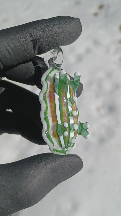 Borosilicate Sea Slug Jewelry | Glass Nudibranch Pendant Necklace | Ocean Coral Beach Art | Summer Lagoon Accessory