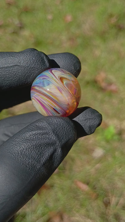 Matching Solid Color Marble Set | 25mm Glass Marbles | Handblown Borosilicate Glass | Collectible Functional Glass