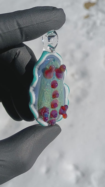 Glass Nudibranch Pendant | Sea Slug Ocean Jewelry | Borosilicate Beach Coral Reef Necklace | Summer Festival Lagoon Vibes