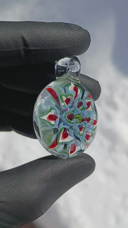 Lotus Chrysanthemum Dream | Multi-Layer Glass Flower | Handmade Jewelry Art