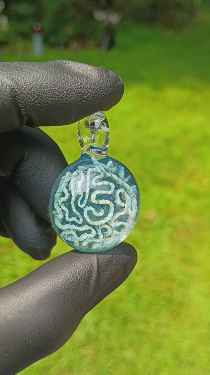 Coral Reef Glass Pendant Necklace | Handblown Borosilicate Ocean Jewelry | Beach & Sea Inspired Gift