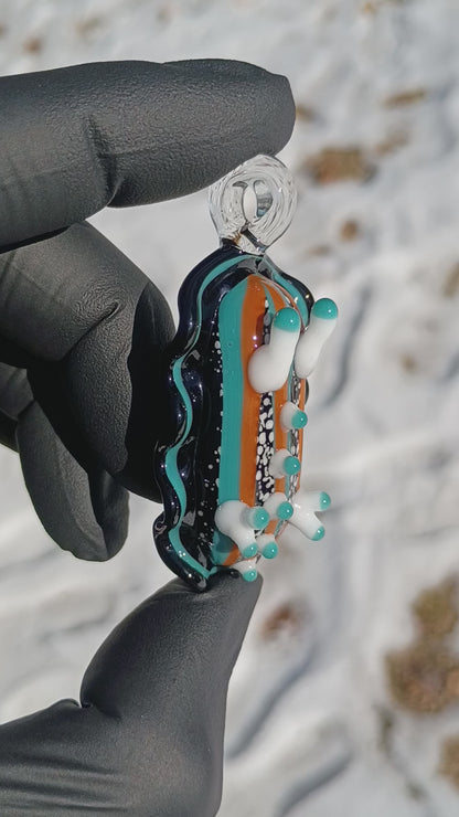Ocean Inspired Nudibranch | Glass Sea Slug Reef Pendant | Handmade Borosilicate Beach Necklace | Coastal Lover Gift