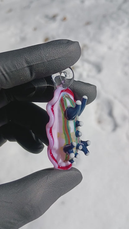 Ocean Inspired Nudibranch | Glass Sea Slug Reef Pendant | Handmade Borosilicate Beach Necklace | Coastal Lover Gift